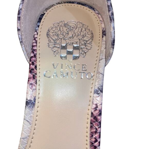 Vince Camuto Snakeskin Sathina Ankle Strap Platform Heel Size 8 Multicolor NWT - Picture 6 of 8